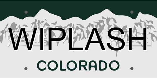 WIPLASH Colorado License Plate
