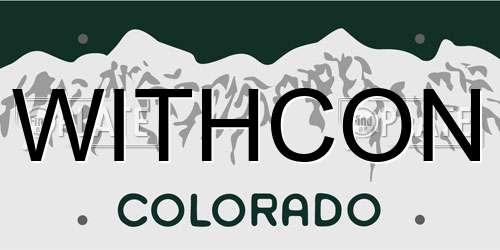 WITHCON Colorado License Plate
