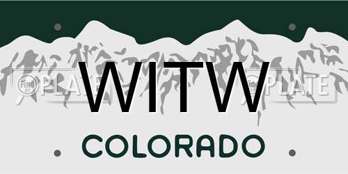 WITW Colorado License Plate