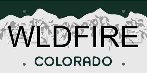 WLDFIRE Colorado License Plate