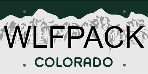 WLFPACK Colorado License Plate