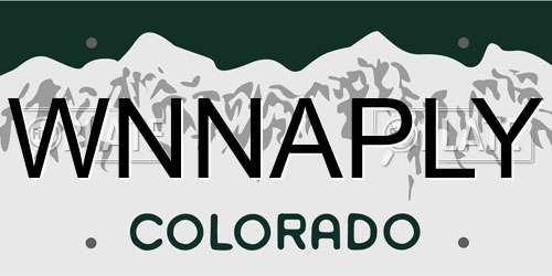 WNNAPLY Colorado License Plate