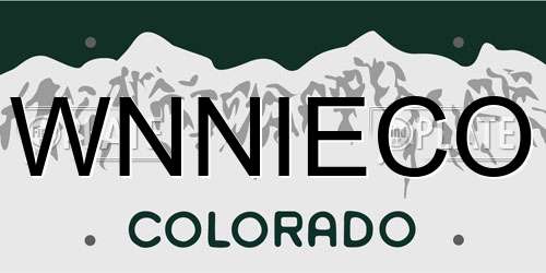 WNNIECO Colorado License Plate