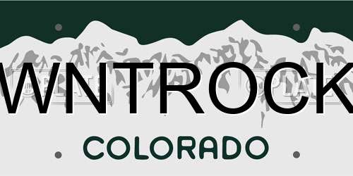 WNTROCK Colorado License Plate