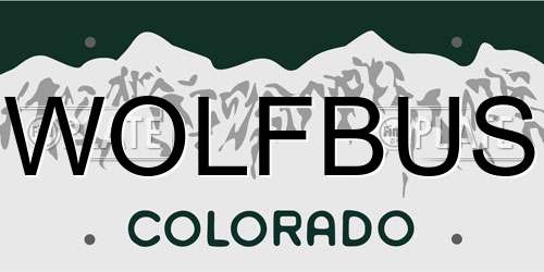 WOLFBUS Colorado License Plate
