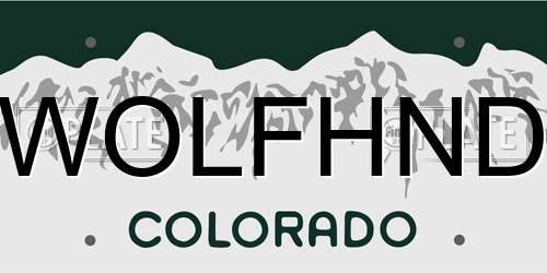 WOLFHND Colorado License Plate