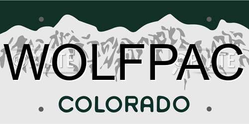 WOLFPAC Colorado License Plate