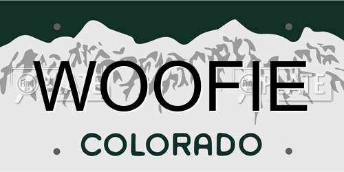 WOOFIE Colorado License Plate