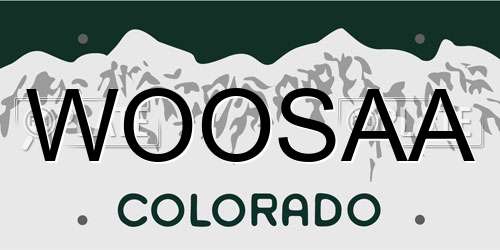 WOOSAA Colorado License Plate