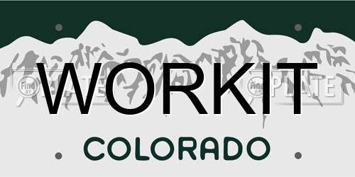 WORKIT Colorado License Plate