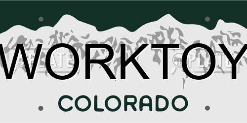 WORKTOY Colorado License Plate