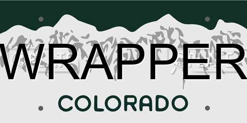 WRAPPER Colorado License Plate
