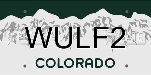 WULF2 Colorado License Plate
