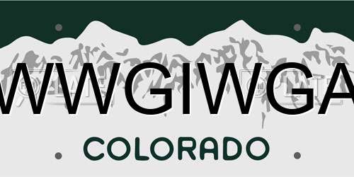 WWGIWGA Colorado License Plate