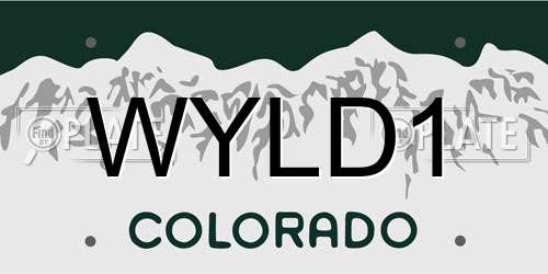 WYLD1 Colorado License Plate