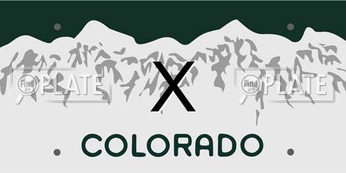 X Colorado License Plate