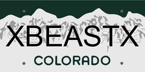 XBEASTX Colorado License Plate