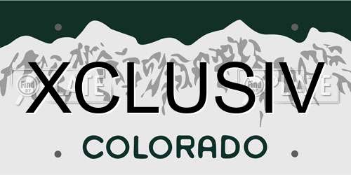 XCLUSIV Colorado License Plate