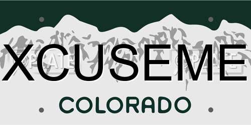 XCUSEME Colorado License Plate