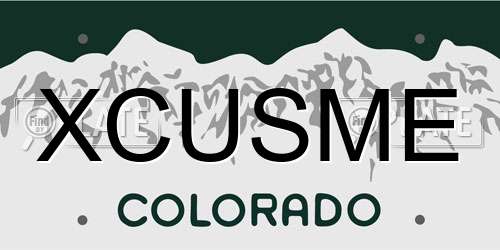 XCUSME Colorado License Plate
