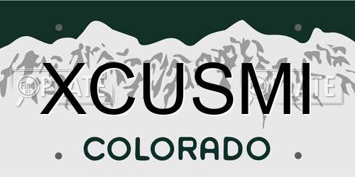 XCUSMI Colorado License Plate