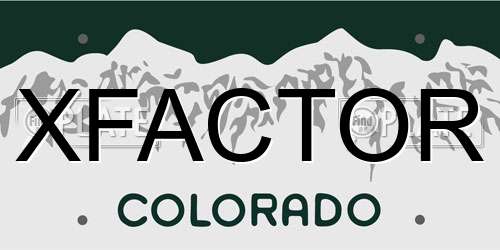 XFACTOR Colorado License Plate