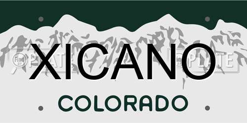 XICANO Colorado License Plate