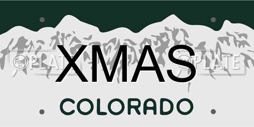 XMAS Colorado License Plate