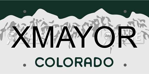 XMAYOR Colorado License Plate