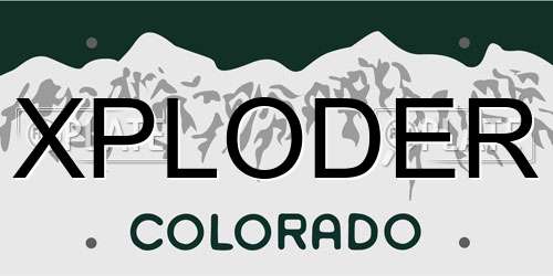 XPLODER Colorado License Plate