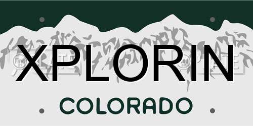 XPLORIN Colorado License Plate