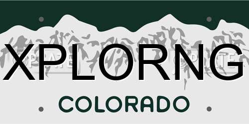 XPLORNG Colorado License Plate