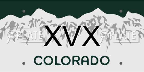 XVX Colorado License Plate