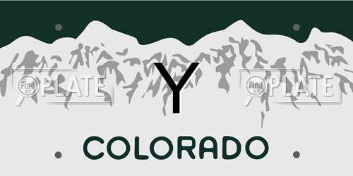 Y Colorado License Plate