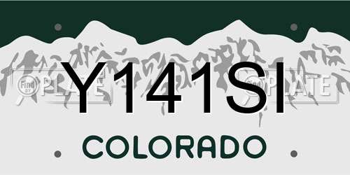 Y141SI Colorado License Plate