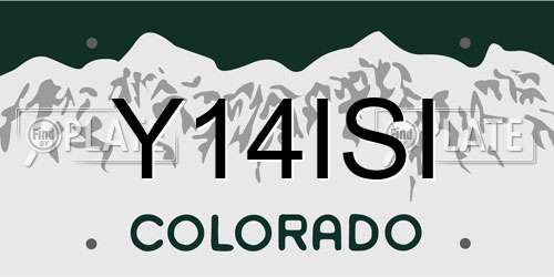 Y14ISI Colorado License Plate