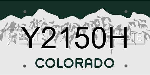 Y2150H Colorado License Plate
