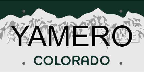 YAMERO Colorado License Plate