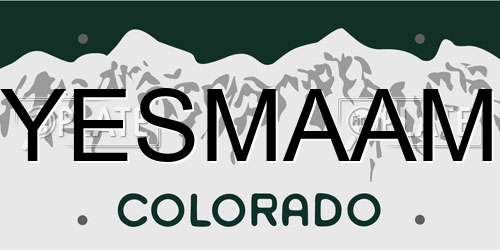 YESMAAM Colorado License Plate