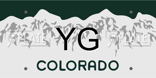 YG Colorado License Plate