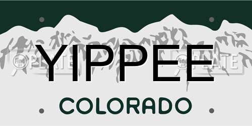 YIPPEE Colorado License Plate