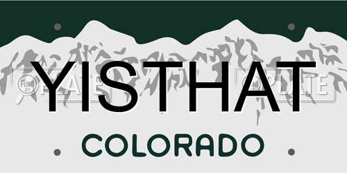 YISTHAT Colorado License Plate