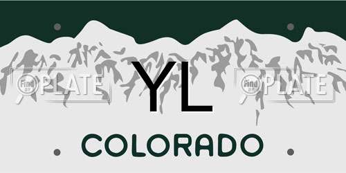 YL Colorado License Plate
