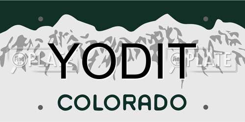 YODIT Colorado License Plate