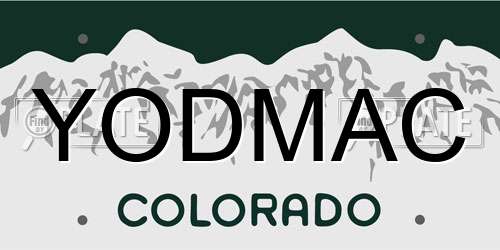 YODMAC Colorado License Plate