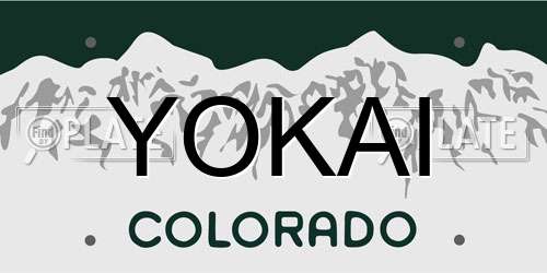 YOKAI Colorado License Plate