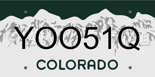YOO51Q Colorado License Plate