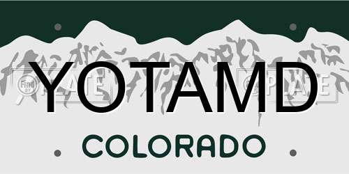 YOTAMD Colorado License Plate