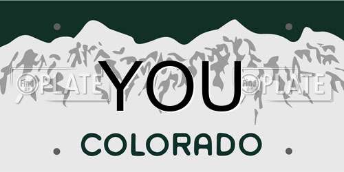 YOU Colorado License Plate