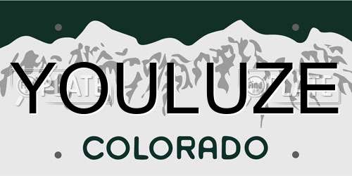 YOULUZE Colorado License Plate